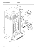 CABINET Diagram and Parts List for FRT18FP5DK0  Frigidaire Refrigerator