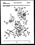BLOWER, IDLER ARM CLUTCH AND MOTOR Diagram and Parts List for WL24F4WYMB  Gibson Washer