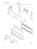 BACKGUARD Diagram and Parts List for FGFL67DSH  Frigidaire Range