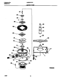 MOTOR & PUMP Diagram and Parts List for MDS251RER1  Frigidaire Dishwasher