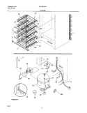 SYSTEM Diagram and Parts List for UL2494CA0  Frigidaire Freezer