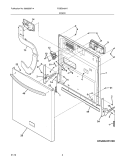DOOR Diagram and Parts List for FGBD2451KF1  Frigidaire Dishwasher