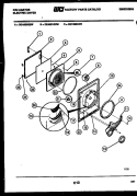 DOOR PARTS Diagram and Parts List for DET400G2W  Kelvinator Dryer