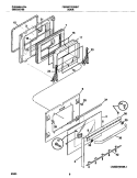 DOOR Diagram and Parts List for FES367CETD  Frigidaire Range