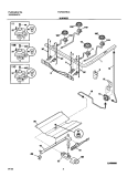 BURNER Diagram and Parts List for FGF337BCC  Frigidaire Range
