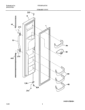 FREEZER DOOR Diagram and Parts List for FRS26RLECS0  Frigidaire Refrigerator