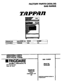 COVER Diagram and Parts List for TGF334WFSC  Tappan Range