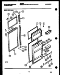 DOOR PARTS Diagram and Parts List for RT217JCH2  Frigidaire Refrigerator