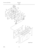 DOOR Diagram and Parts List for PGLEF385CQ4  Frigidaire Range