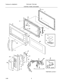 CONTROL PANEL,DOOR,MISC. Diagram and Parts List for FGMV185KWB  Frigidaire Microwave