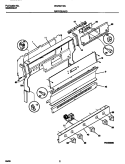 BACKGUARD Diagram and Parts List for WGF321WADB  Frigidaire Range