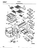 SHELVES / CONTROLS Diagram and Parts List for FRT24RGCD3  Frigidaire Refrigerator