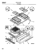 TOP / DRAWER Diagram and Parts List for 30-2241-00-08  Tappan Range