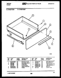 DRAWER PARTS Diagram and Parts List for 37-0007-00-06  Tappan Range