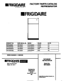 COVER Diagram and Parts List for FRT18QRCW2  Frigidaire Refrigerator