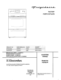 COVER Diagram and Parts List for FEF357ASA  Frigidaire Range