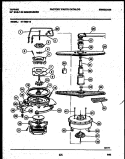 MOTOR PUMP PARTS Diagram and Parts List for 61-1082-10-00  Tappan Dishwasher