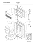 Part Location Diagram of 241798525 Frigidaire Display DOOR-REFR