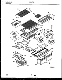 SHELVES AND SUPPORTS Diagram and Parts List for FRT19PRAW0  Frigidaire Refrigerator