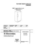 COVER Diagram and Parts List for FFU21C4CW1  Frigidaire Freezer