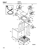 CABINET / TOP Diagram and Parts List for FWS235RFS0  Frigidaire Washer