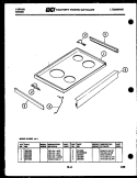 COOKTOP PARTS Diagram and Parts List for 31-4968-32-01  Tappan Range