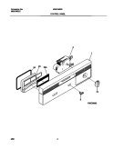 CONTROL PANEL Diagram and Parts List for MDB100RGW0  Frigidaire Dishwasher