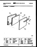 DOOR PARTS Diagram and Parts List for GF300HXW3  Frigidaire Range