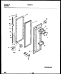 REFRIGERATOR DOOR PARTS Diagram and Parts List for FRS28XHAB0  Frigidaire Refrigerator