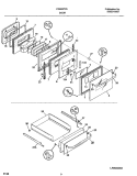 DOOR / DRAWER Diagram and Parts List for FGB557CEBF  Frigidaire Wall Oven