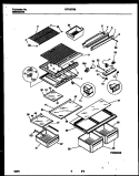 SHELVES AND SUPPORTS Diagram and Parts List for FRT18TRBW0  Frigidaire Refrigerator