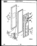 FREEZER DOOR PARTS Diagram and Parts List for MRS22WRAW0  Frigidaire Refrigerator
