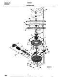 MOTOR & PUMP Diagram and Parts List for FDB636GFR0  Frigidaire Dishwasher