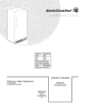 COVER Diagram and Parts List for KFU21M7LW1  Kelvinator Freezer