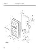 DOOR Diagram and Parts List for FFU14FG4AW0  Frigidaire Freezer