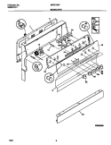 BACKGUARD Diagram and Parts List for MEF316WFSC  Frigidaire Range