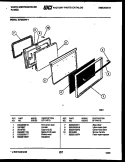 DOOR PARTS Diagram and Parts List for GF320NW1  Frigidaire Range