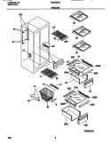SHELVES Diagram and Parts List for FRS20ZRGD3  Frigidaire Refrigerator