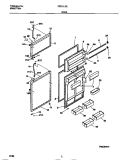 DOOR Diagram and Parts List for FRT21LRCW1  Frigidaire Refrigerator