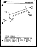 BACKGUARD Diagram and Parts List for 37-1012-23-01  Tappan Range