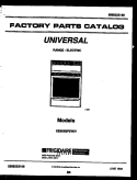 COVER Diagram and Parts List for CE302BP2D1  Frigidaire Range