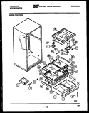 SHELVES AND SUPPORTS Diagram and Parts List for FPE21TFA2  Frigidaire Refrigerator