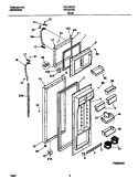 DOOR Diagram and Parts List for FRT22RGCW5  Frigidaire Refrigerator