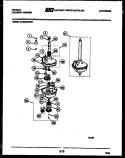 TRANSMISSION PARTS Diagram and Parts List for 44-2409-23-01  Tappan Washer
