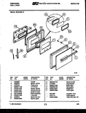 DOOR PARTS Diagram and Parts List for REG75WL2  Frigidaire Wall Oven