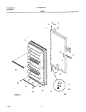 DOOR Diagram and Parts List for UL1293ECW10  Electrolux Freezer
