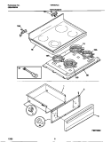 TOP / DRAWER Diagram and Parts List for TEF367CCSC  Tappan Range