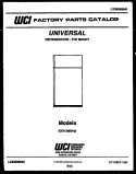 COVER Diagram and Parts List for GTN198WHF2  Uni Refrigerator