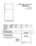 COVER Diagram and Parts List for FRT21HP5AQ3  Frigidaire Refrigerator