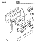 BACKGUARD Diagram and Parts List for MEF352BEDB  Frigidaire Range